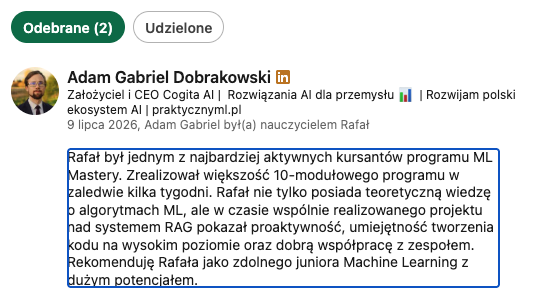 Rekomendacja na LinkedIn 3